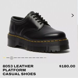 Dr. Martens Black Leather Platform Oxfords
